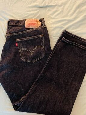 MENS Levi's 501 Dark Blue Straight-Leg Jeans